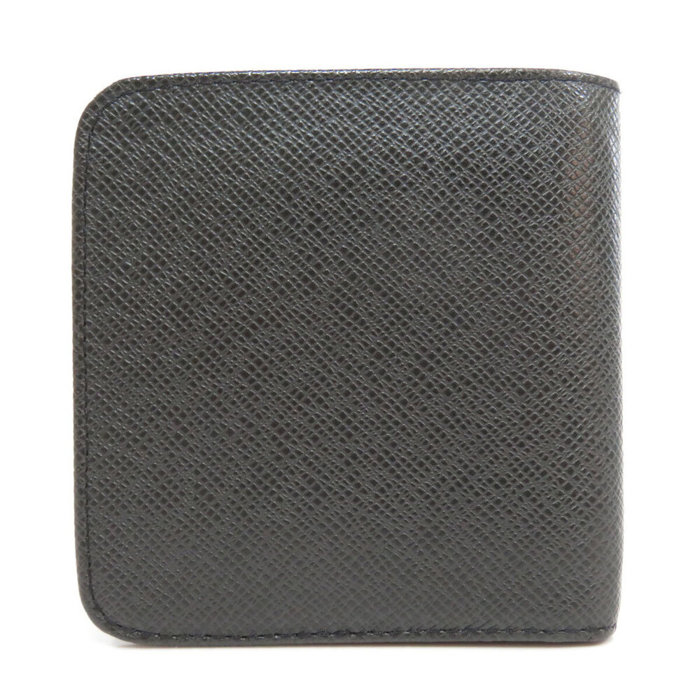 Louis Vuitton Portefeuille Bi Taiga fold Wallet Leather Zip Monnaie Black